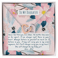 To My Daughter Interlocking Hearts Necklace