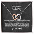 Sister Cancer Survivor Necklace Interlocking Hearts Necklace