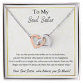 To My Soul Sister Interlocking Hearts Necklace