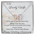 I Look At You The Same Way Interlocking Hearts Necklace