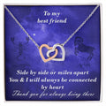 Scorpio To Aries Best Friend Interlocked Hearts Necklace Interlocking Hearts Necklace