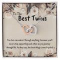 Best Twin Sister Gift Interlocking Hearts Necklace
