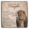 Daughter - Believe In Yourself - Necklace Interlocking Hearts Necklace