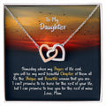 Daughter My Beautiful Chapter - Hearts Necklace Interlocking Hearts Necklace