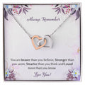 Always Remember Interlocking Hearts Necklace