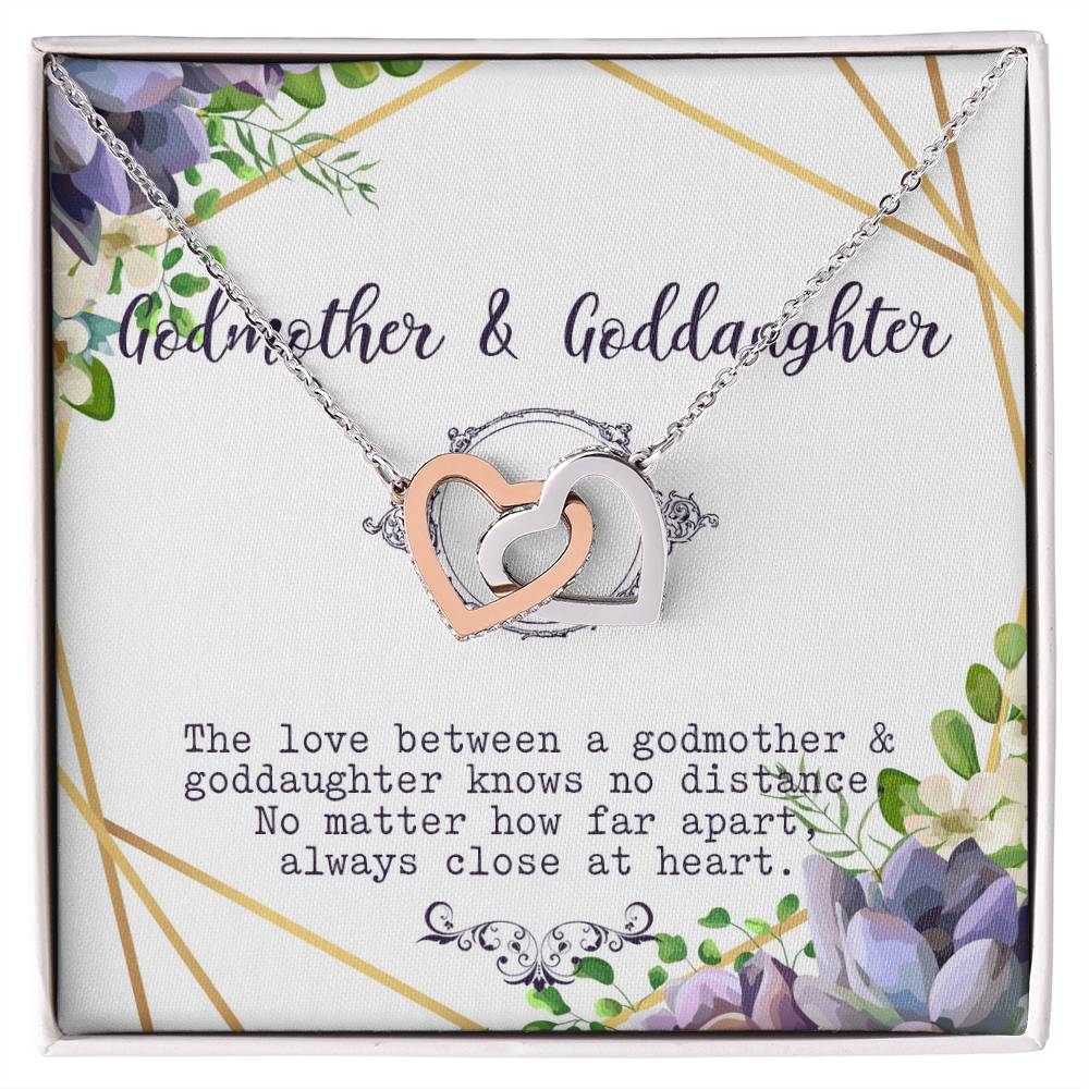 Godmother And Goddaughter Necklacegodmother & Goddaughter Gift Custom Godmother Necklaceinterlocking Hearts Necklace Gift For Godmother