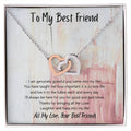 To My Best Friend Interlocking Hearts Necklace