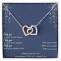 Only You Interlocking Hearts Necklace Message Card