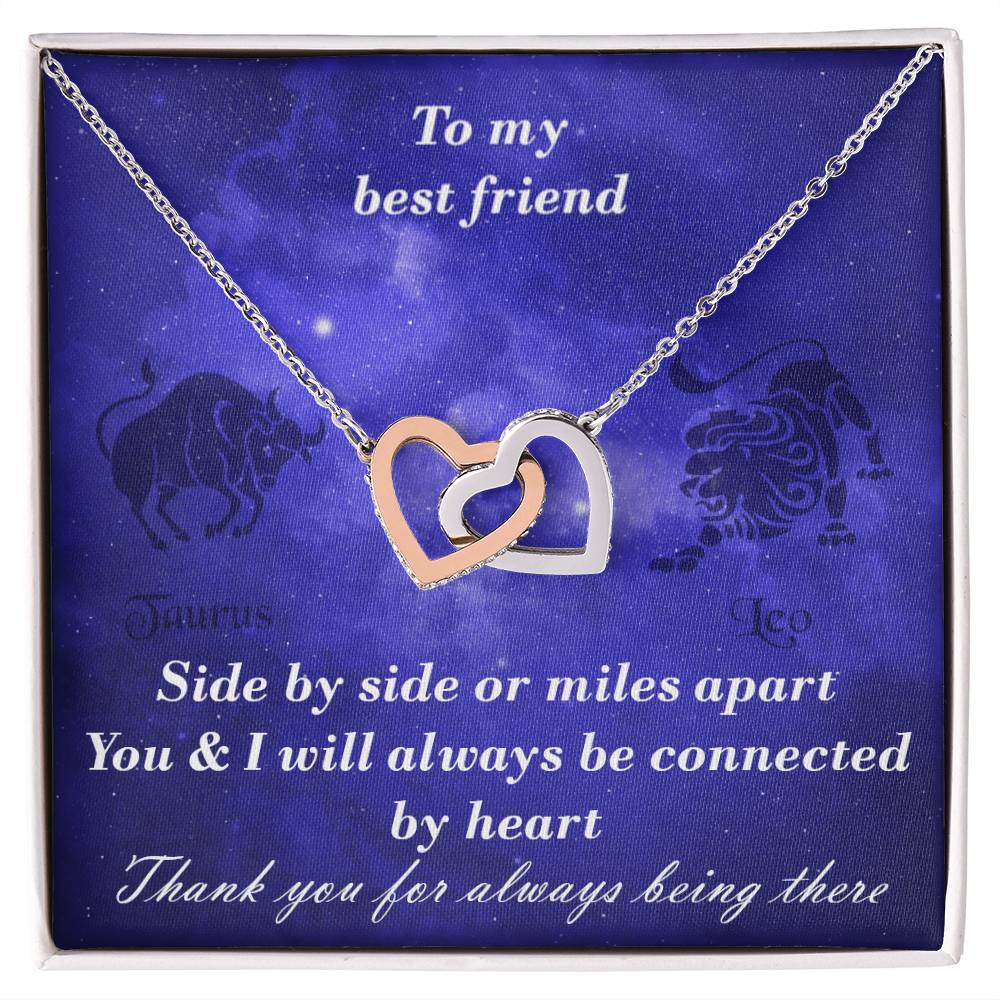 Taurus To Leo Best Friend Interlocked Hearts Necklace Interlocking Hearts Necklace