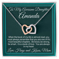Personalized Linked Hearts Gifts For Daughter From Mom Interlocking Hearts Necklace