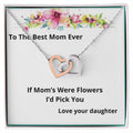 If Mom'S Were Flowers Two Hearts Necklace Interlocking Hearts Necklace