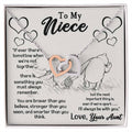 To My Niece Love Your Aunt Interlocking Hearts Necklace Gift For Niece Niece Gift From Aunt Niece Necklace Niece Birthday Gift