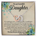I'M Here For You Always And Forever - Best Gift For Daughter Interlocking Hearts Necklace