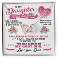 Daughter Dad Interlocking Hearts Necklace