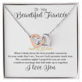 Interlocking Hearts - To My Beautiful Fiancee Interlocking Hearts Necklace