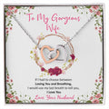 Husband To Wife Last Breath Interlocking Hearts Necklace