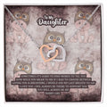 To My Daughter Sometimes It'S Heard To Find Words Interlocking Hearts Necklace