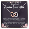 Gift For Zumba Instructor Zumba Instructor Appreciation Gift A Truly Amazing Zumba Instructor Gift Interlocking Hearts Necklace