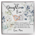 To My Daughter Interlocking Hearts Necklace