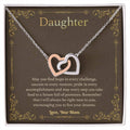 Graduation Gift For Your Daughter Gorgeous Love Knot Necklace. Interlocking Hearts Necklace