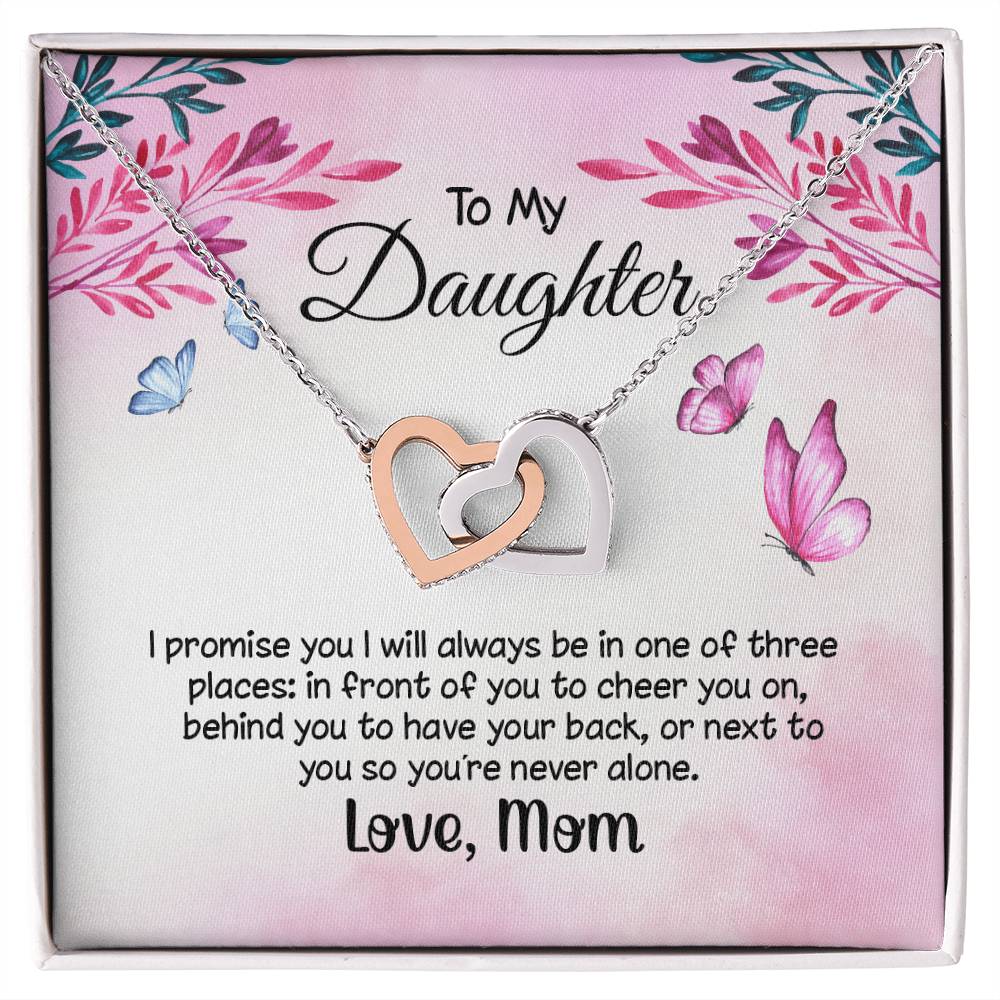 Daughter Mother Interlocking Hearts Necklace