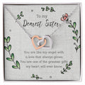 To My Dearest Sister - Heart - Necklace Interlocking Hearts Necklace