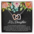 To My Amazing Daughter You Are Special And Adored Interlocking Hearts Necklace
