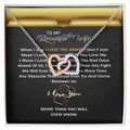 Interlocking Hearts Necklace For Wife