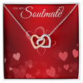 To My Soulmate Lux Necklace Gift Set Interlocking Hearts Necklace