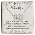 To My Other Mom Interlocking Hearts Necklace Message Card