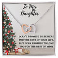 To My Daughter - Promise To Love You Interlocking Hearts Necklace