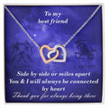 Gemini To Capricorn Best Friend Interlocked Hearts Necklace Interlocking Hearts Necklace