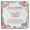 Soul Sisters Friend Necklace Interlocking Hearts Necklace