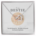To My Bestie Interlocked Heart Necklace Interlocking Hearts Necklace