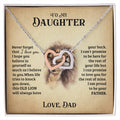 To My Daughter Necklace Gift For Daughter From Dad Christmas Gift Daughter Jewelry Interlocking Hearts Necklace