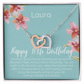 Personalized Happy 16Th Birthday Interlocked Hearts Necklace Interlocking Hearts Necklace