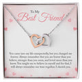 To My Best Friend Necklace Interlocking Hearts Necklace