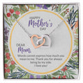 40 Mother'S Day Collection Interlocking Hearts Necklace - Floral Celebration !