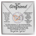 Gf005 Interlocking Hearts Necklace Gift For Girlfriend