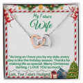 Christmas Gift For Your Future Wife Romantic And Unique Gift For Your Wife Beautiful Interlocking Hearts Necklace.