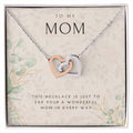 To My Mom Interlocked Heart Necklace Interlocking Hearts Necklace