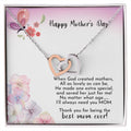 Happy Mother'S Day - Best Mom Ever - Necklace Interlocking Hearts Necklace
