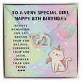 8Th Birthday Gift 8Th Birthday Necklace Gift Happy 8Th Birthday Gift Gift For 8 Year Birthday Girl Interlocking Hearts Necklace