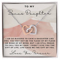 Cz Necklace Gift For Bonus Daughter Interlocking Hearts Necklace