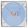 To My Big Sister Interlocking Hearts Necklace