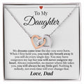 My Little Girl Dad Daughter Necklace Interlocking Hearts Necklace