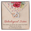 Unbiological Sister Interlocking Hearts Necklace
