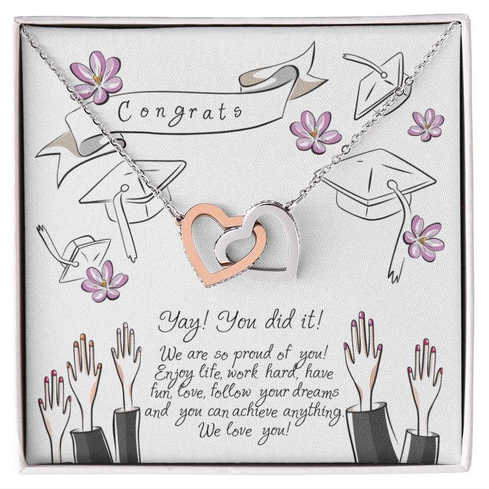 CONGRA~4 Interlocking Hearts Necklace