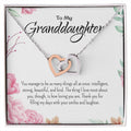 Interlocking Hearts Necklace For Granddaughter