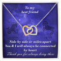 Capricorn To Aries Best Friend Interlocked Hearts Necklace Interlocking Hearts Necklace